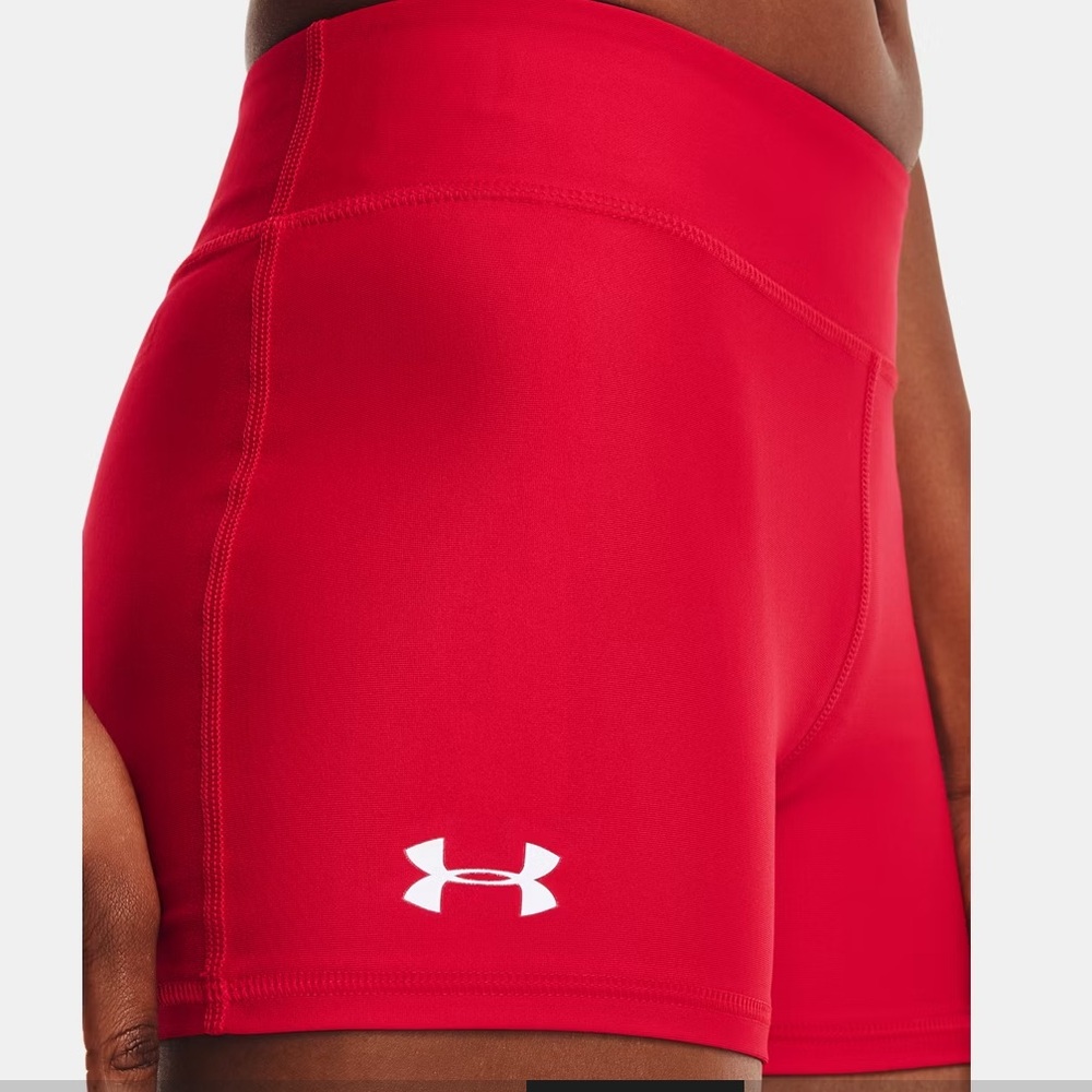 Under Armour Women’s Team Shorty Shorts, two pair size L Red and Black